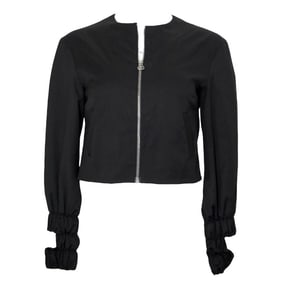 J. W. Anderson Black Wool Cropped Zip Bolero Jacket
