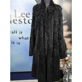Designer Paula Lishman RARE 7/8th length Knitter Beaver Fur Coat