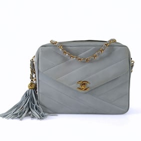 CHANEL Camera model shoulder bag with fringe