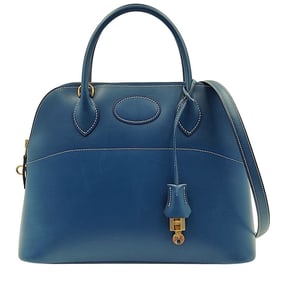 HERMES bag "Bolide 31" Year 2004 in light blue leather