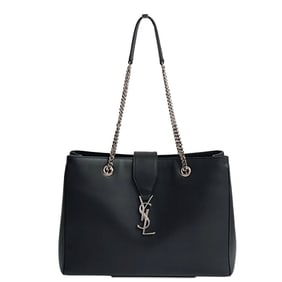 SAINT LAURENT Cassandra shoulder bag in black leather