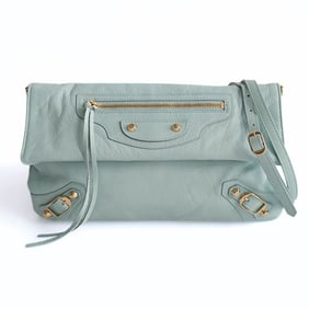 BALENCIAGA Giant Clutch with leather shoulder strap