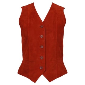 Hermès Sport Suede Burnt Orange Vest