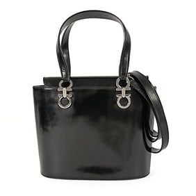 SALVATORE FERRAGAMO Gancini model bucket bag with shoulder strap