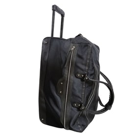 BALENCIAGA Trolley suitcase in black canvas and leather