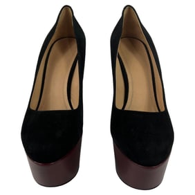 Celine Black and Burgundy High Heel Shoes, Size 41