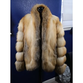 Gorgeous Galanos Neiman Marcus Golden Island Fox Fur Coat Jacket