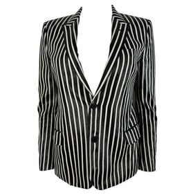 Saint Laurent Black and White Blazer, Size 42