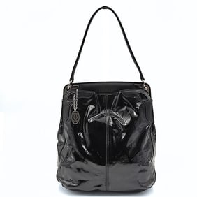 CARTIER Marcello shoulder bag in black patent leather