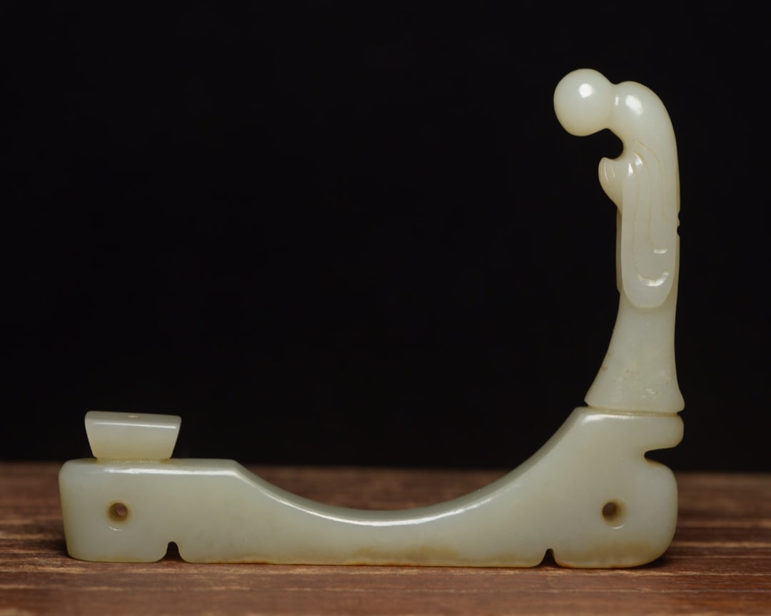 Chinese Natural Hetian Jade Carved Buddha Incense Burning Tool (1 of 9)