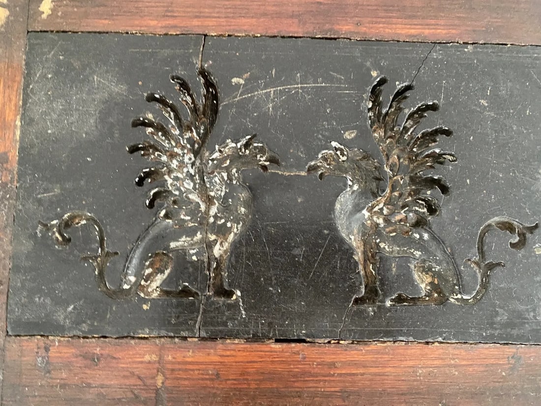 Antique Victorian Griffins Wood Architectural Ornate Rare Mold Protect Symbols (1 of 12)