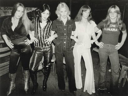 BOB GRUEN - The Runaways, My Father's Place, NYC 1976: Artist: Bob Gruen Title: The Runaways, My Father's Place, NYC, 1976 Medium: Photo Litho, 2008, USA Dimensions: 8.6x6.5" Description: Heat Wax Mounted on 8.5x11" Conservation Board Artist Bio: Bob Grue