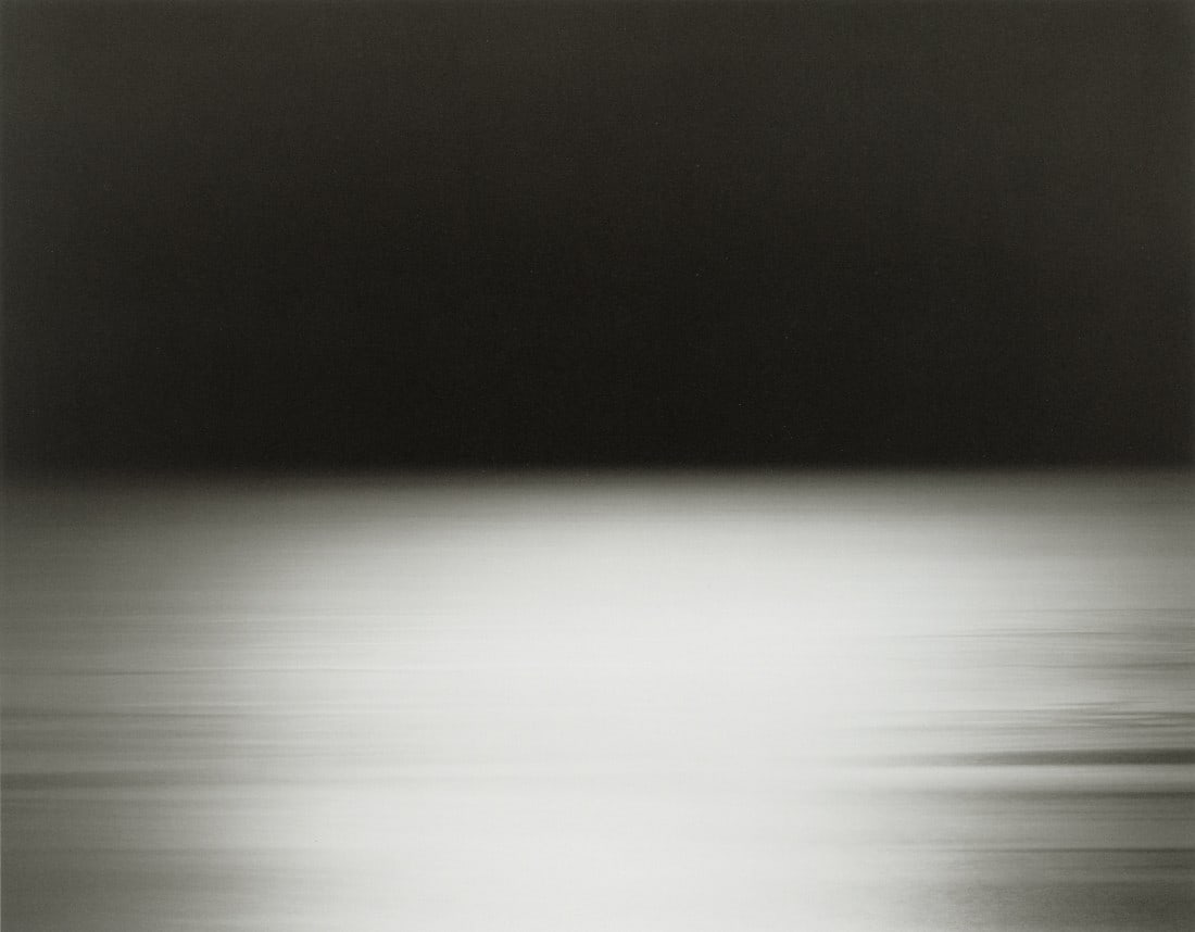 HIROSHI SUGIMOTO - Bay of Sagami, Atami, 1997: Artist: Hiroshi Sugimoto Title: Bay of Sagami, Atami, 1997 (NEG. #504) Medium: Photo Litho, 2019, Italy Dimensions: 8.45x6.6" Description: Heat Wax Mounted on 8.5x11" Conservation Board Artist Bio: Hi