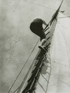 LASZLO MOHOLY-NAGY - The Sailor, 1927: Artist: Laszlo Moholy-Nagy Title: The Sailor, 1927 Medium: Photo Litho, 1989, Canada Dimensions: 7.1x9.4" Description: Heat Wax Mounted on 8.5x11" Conservation Board Artist Bio: Laszlo Moholy-Nagy was