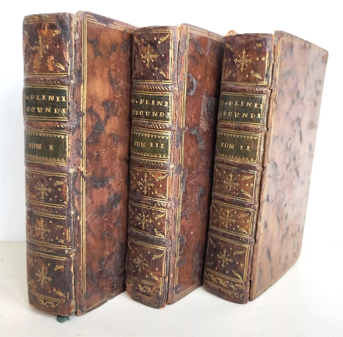 1635 NATURAL HISTORY by PLINY 3 VOLS antique Historae Naturalis ELZEVIER PRESS (1 of 7)