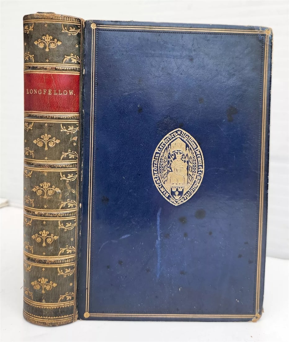 1864 COMPLETE POETICAL WORKS of LONGFELLOW antique DECORATIVE ILLUSTRATED poetry (1 of 12)