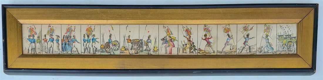 1816 TRANSFORMATION PLAYING CARDS NAPOLEONIC ERA SOLDIERS UNCUT SHEET ANTIQUE (1 of 17)