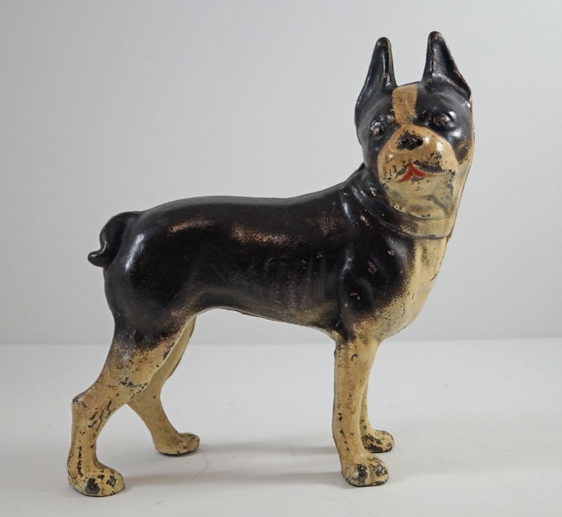 Rare Smaller Boston Terrier Dog Cast Iron Doorstop (1 of 8)