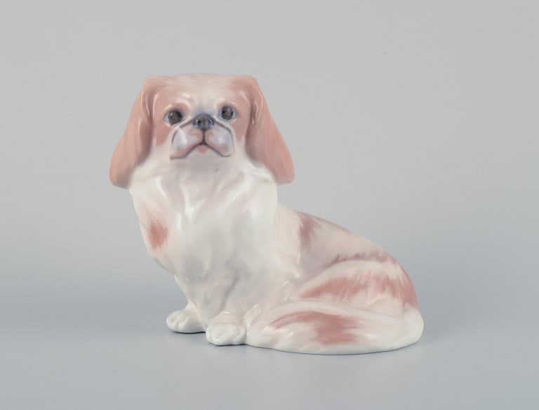 Royal Copenhagen porcelain figurine of a Pekingese dog. (1 of 4)