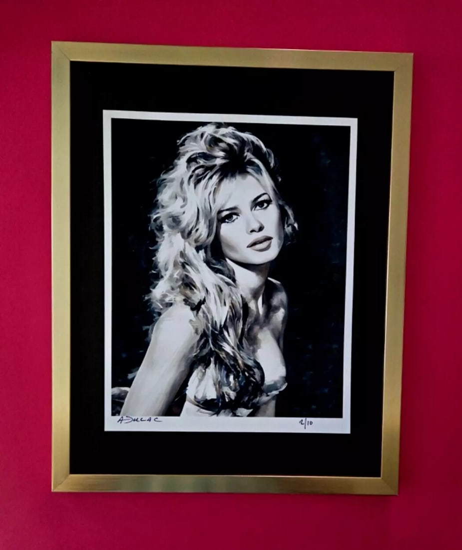 ALEXANDER DULAC | BRIGITTE BARDOT Hand Signed Authentic Print Ed. of 10 | COA (1 of 4)