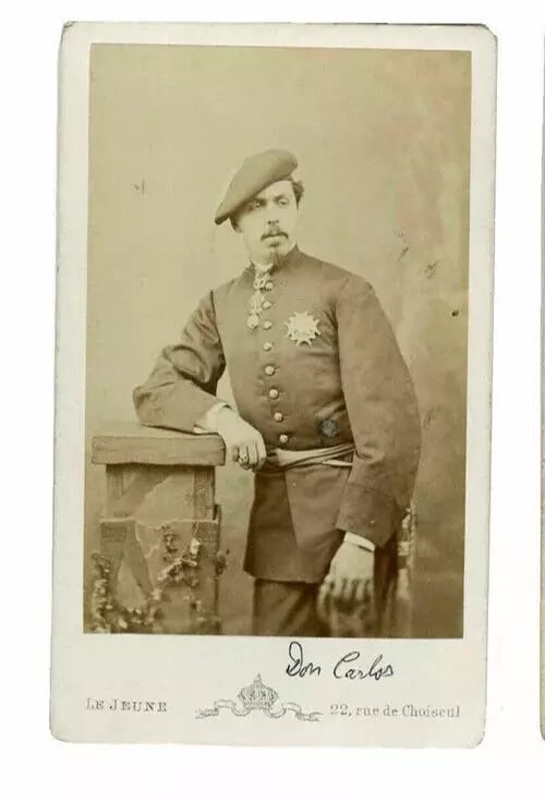CDV Photographs LE JEUNE - Portrait Duke of Madrid, Charles Bourbon c.1870 (1 of 6)