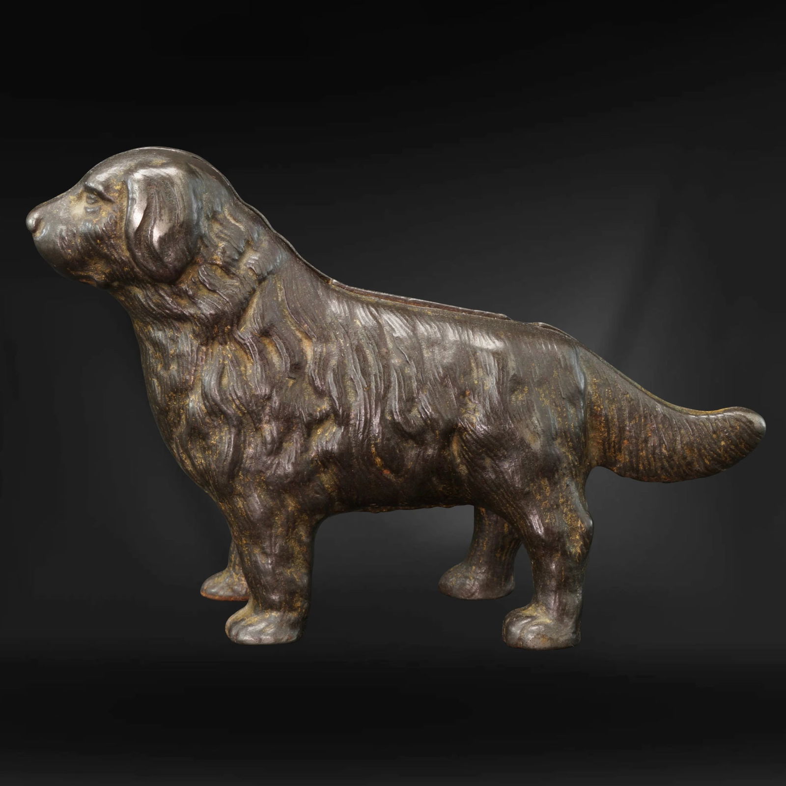 Cast Iron Dog Bank Saint Bernard c 1910 (1 of 7)