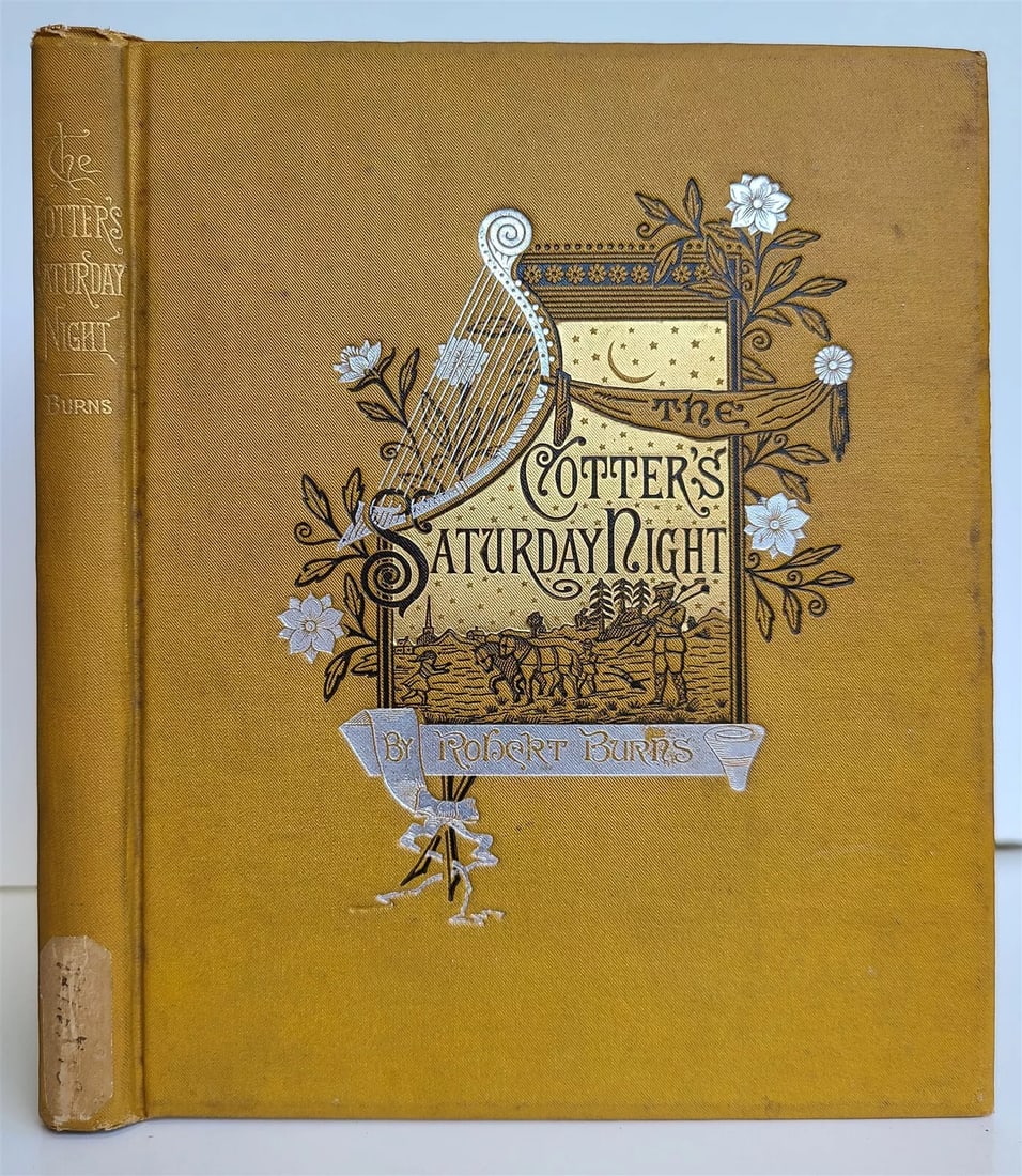 1870s THE COTTER'S SATURDAY NIGHT by ROBERT BURNS antique ILLUSTRATED POETRY (1 of 10)