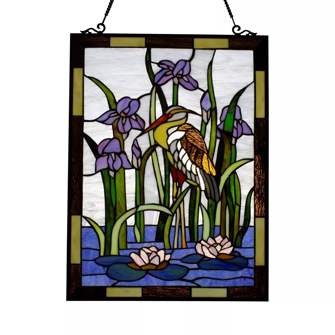 25" Stained Glass Hanging Window Pane Suncatcher (1 of 3)