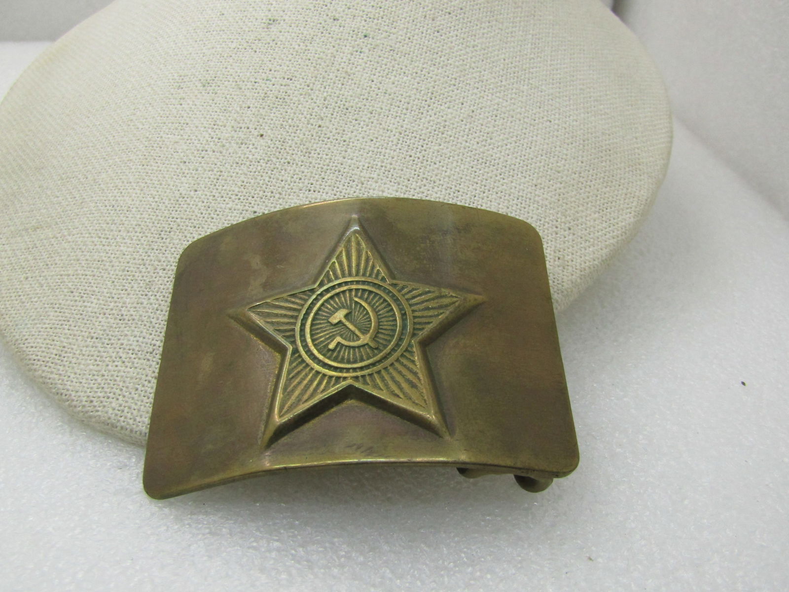 Vintage USSR Russian Army Belt Buckle, Hammer, Sickle, Start, Brass (1 of 5)