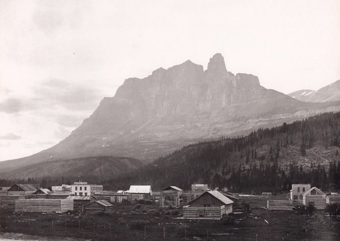WILLIAM NOTMAN - Silver City and Castle Mountain, near Banff, Alberta, c.1884 (1 of 1)