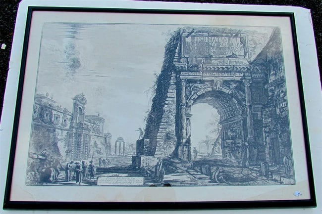 GIOVANNI PIRANESI ETCHING VEDUTA DELL ARCO DI TITO ORIGINAL antique 18th century (1 of 1)