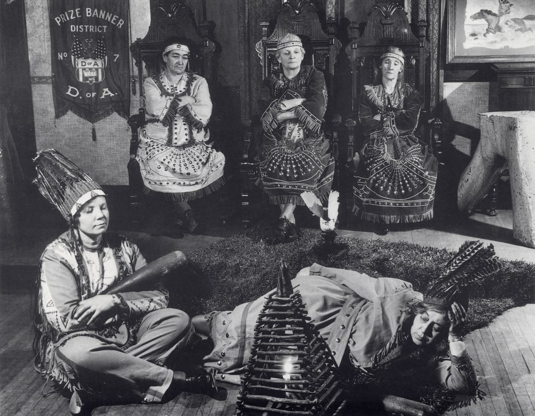 MARGARET BOURKE-WHITE - The Pochohontas Lodge, 1937: Artist: Margaret Bourke-White Title: The Pochohontas Lodge, Muncie, Indiana, 1937 Medium: Photo Litho, 1988, England Dimensions: 10x7.75" Description: Heat Wax Mounted on 11x14" Conservation Board Art