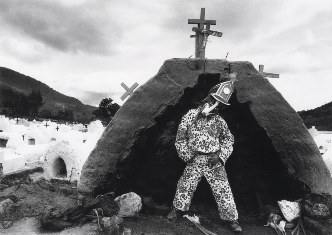 FLOR GARDUNO - Guardian of the Cemetary, Guatemala: Artist: Flor Garduno Title: Guardian of the Cemetary, Cunen, Guatemala, 1990 Medium: Photo Litho, 1992, Switzerland Dimensions: 9.8x6.95" Description: Heat Wax Mounted on 11x14" Conservation Board Art