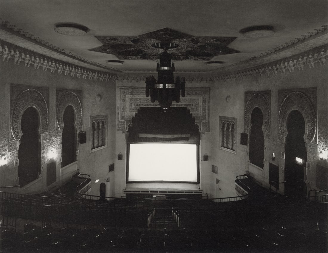 HIROSHI SUGIMOTO - Prospect Park Theatre, NY, 1977: Artist: Hiroshi Sugimoto Title: Prospect Park Theatre, New York, 1977 Medium: Photo Litho, 2005, Germany Dimensions: 8.5x6.55" Description: Heat Wax Mounted on 8.5x11" Conservation Board Artist Bio: H