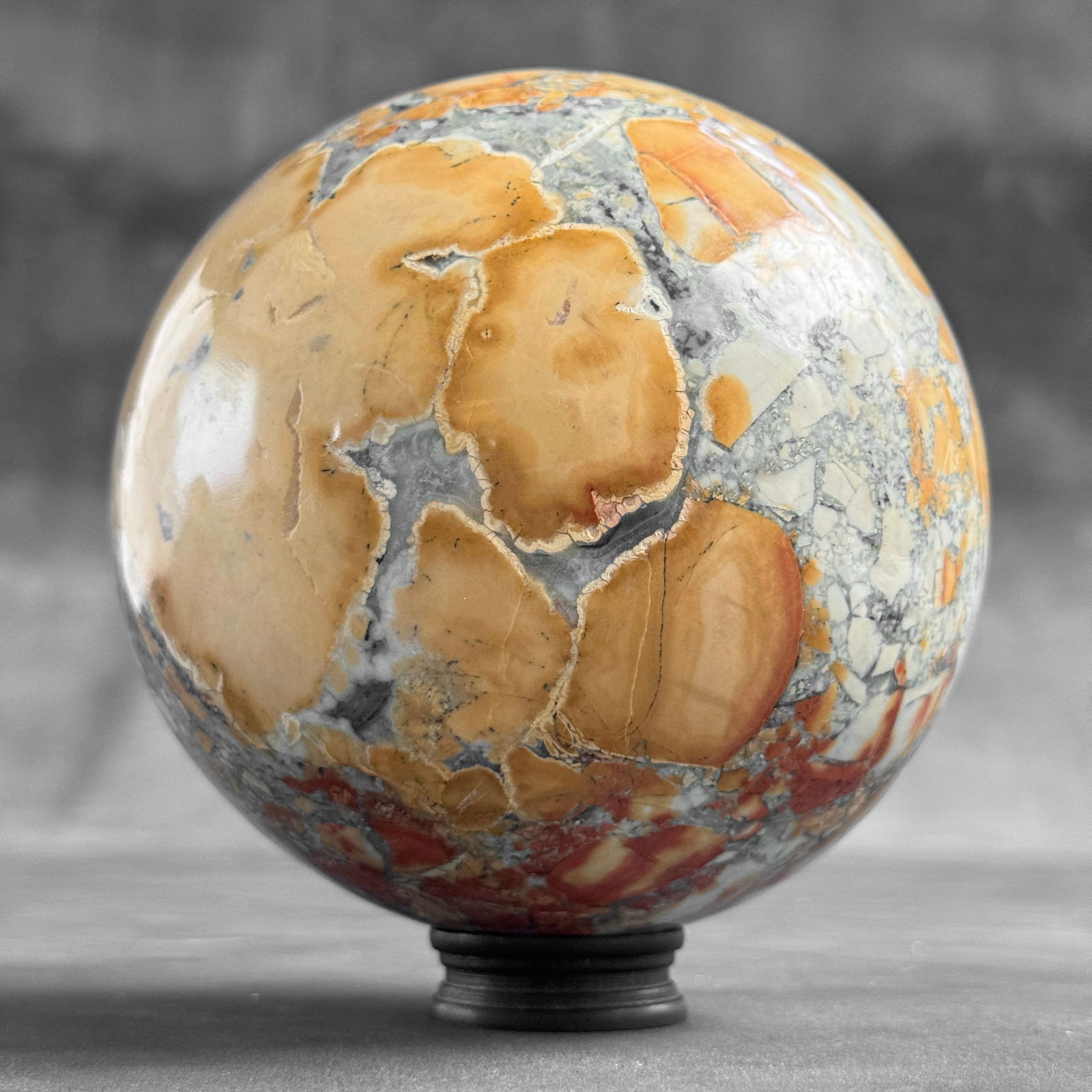 Stunning Maligano Jasper sphere with stand (1 of 10)