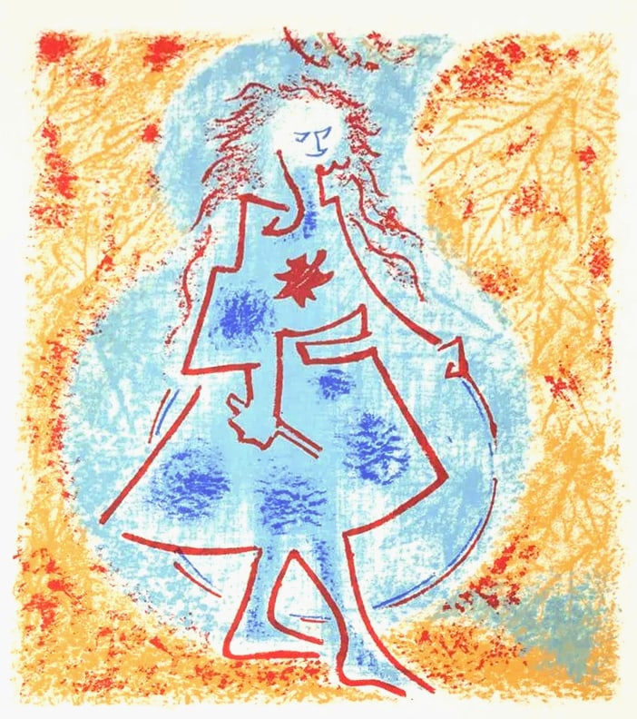 Andre Masson Framed Lithograph 2 Pencil Signed & numbered: Artist: Andre Masson Country: France Title: Une Etoile du Craie - 2 Medium: Original Lithograph Marks: signed & numbered in pencil -XVII / XXI Paper: Japon Nacre 25.5x 22.5 cm ,10.5 x 9 Inch Print