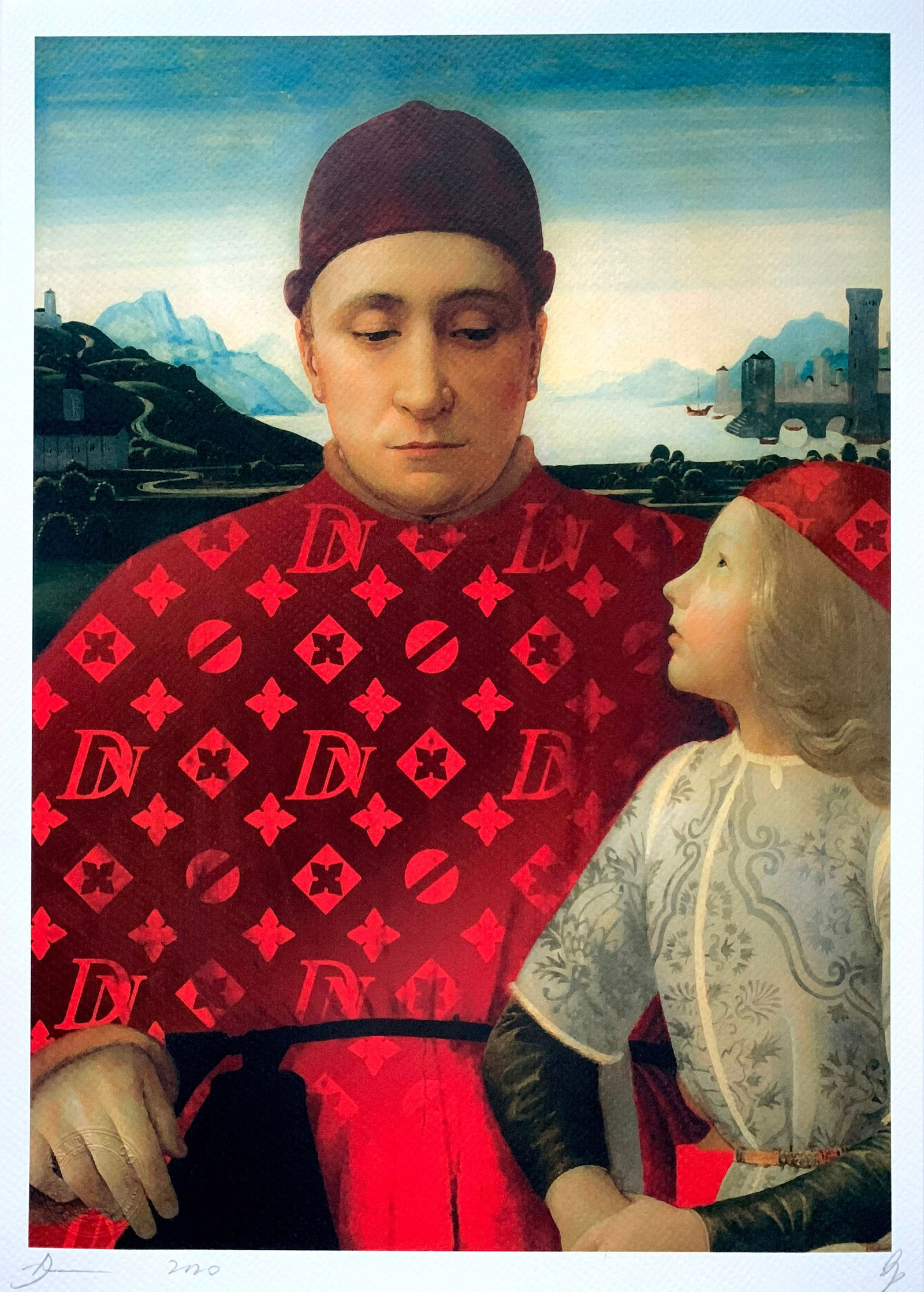 Death NYC Domenico Ghirlandaio Louis Vuitton: Artist/Title: Death NYC Domenico Ghirlandaio Louis Vuitton Date: 21st Century Medium: Giclee on Fine art 300 gsm paper Dimensions: 17 3/4 x 12 1/2 inches Description: Artist: Death NYC, limited editio