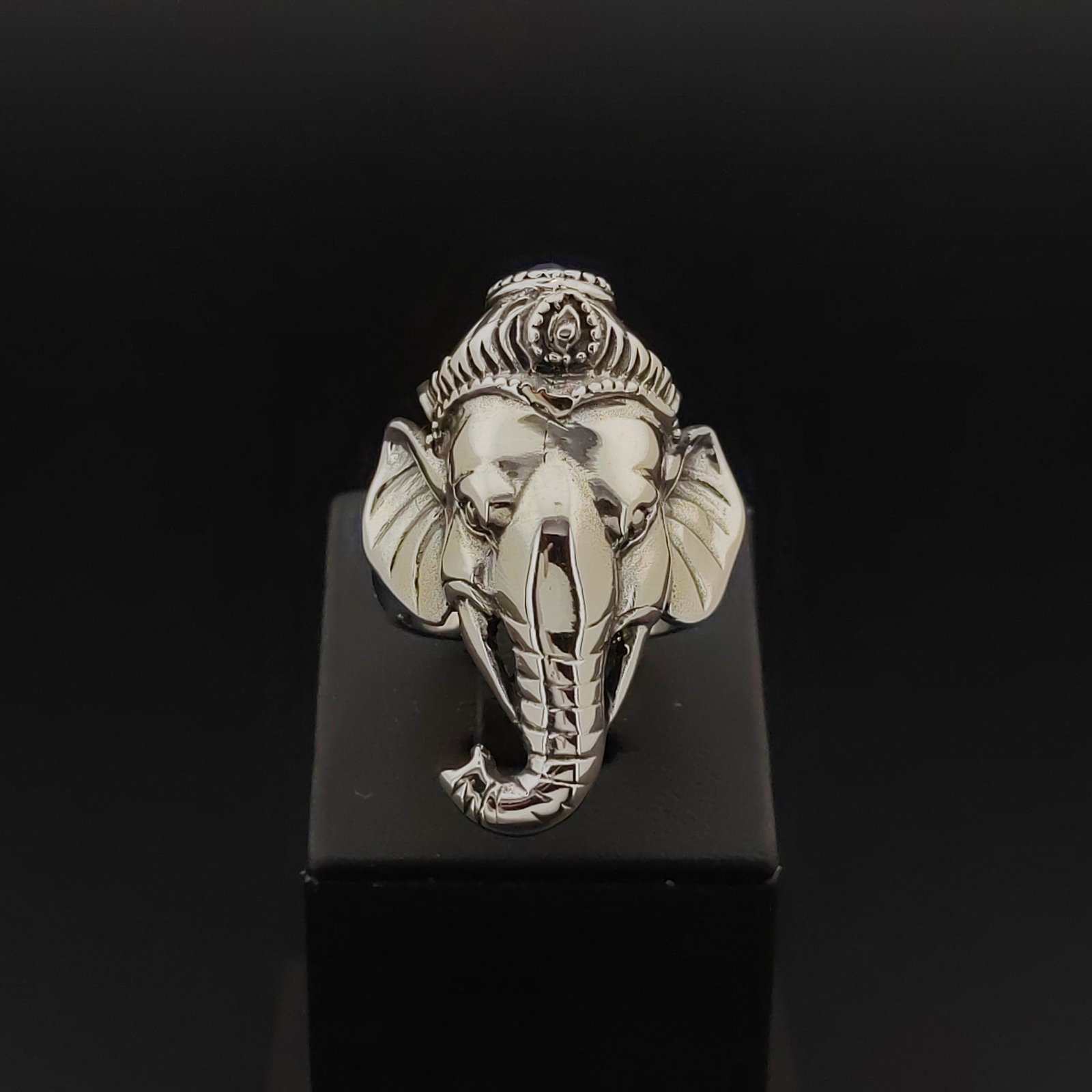 925 Sterling Silver Elephant Buddha Ring (1 of 7)