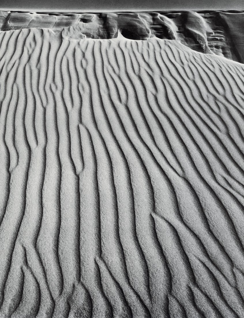 ANSEL ADAMS - Sand Dunes, Oceano, California, 1950: Artist: Ansel Adams Title: Sand Dunes, Oceano, California, 1950 Medium/Date: Photo Litho, 1974, USA Dimensions: 8.95x11.65" Descripition: Heat Wax Mounted on 11x14" Conservation Board Artist Bio: Anse