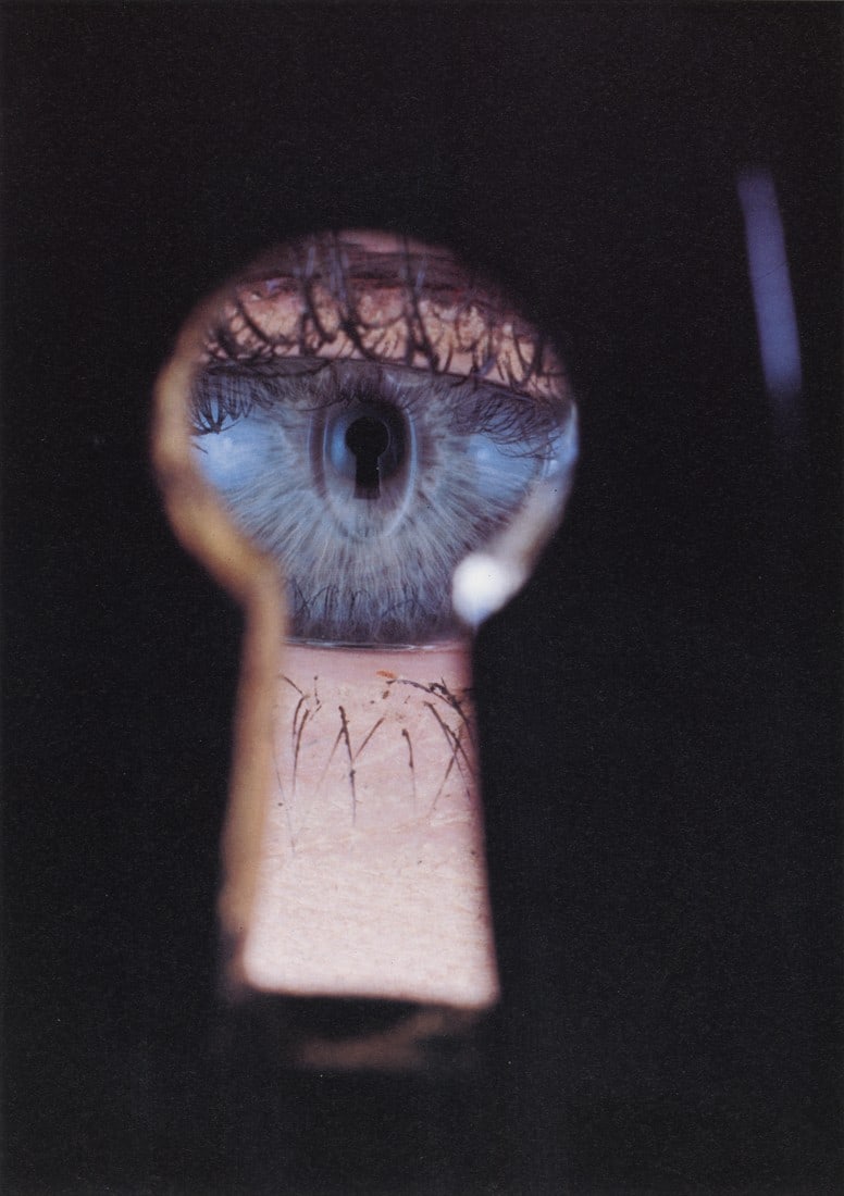 IRVING PENN - Eye Through a Keyhole, New York, 1953: Artist: Irving Penn Title: Eye Through a Keyhole, New York, 1953 Medium/Date: Photo Litho, 1991, USA Dimensions: 6.1x8.65" Descripition: Heat Wax Mounted on 8.5x11" Conservation Board Artist Bio: Irvi