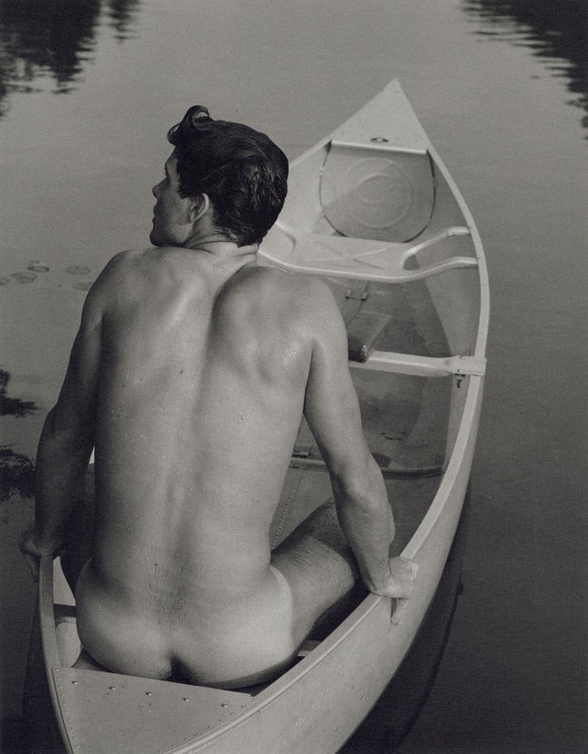 BRUCE WEBER - Rob on the St. Regis River, 1989: Artist: Bruce Weber Title: Rob on the St. Regis River, 1989 Medium/Date: Sheet Fed Gravure, 1990, USA Dimensions: 7.3x9.35" Descripition: Heat Wax Mounted on 11x14" Conservation Board Artist Bio: Bruc