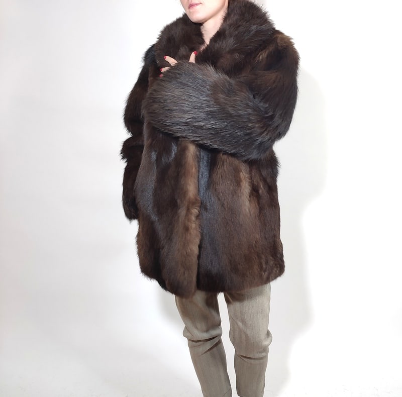 REAL BLACK CROSS FOX FUR EU: L; US: 16 (1 of 9)