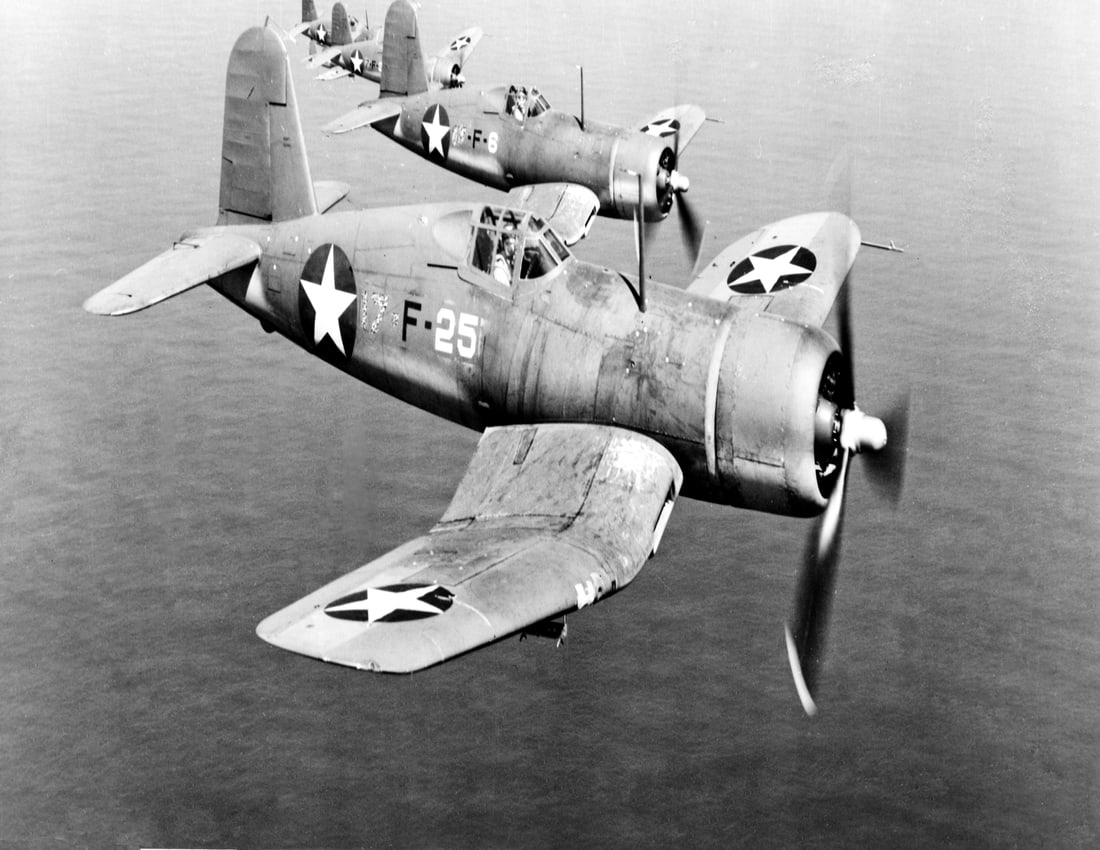 WWII, 13X19" LG FORMAT, US NAVY F4U CORSAIRS (1 of 1)