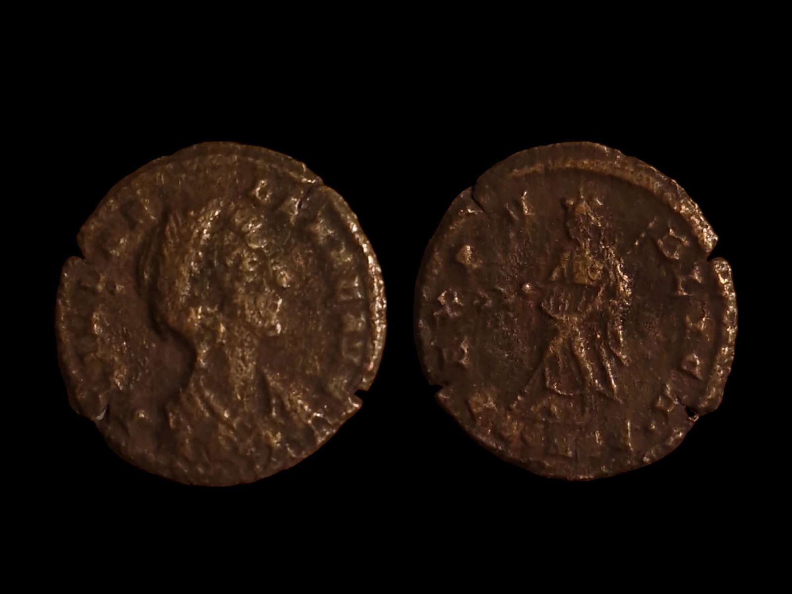 Roman Empire - Arcadius (383-408 AD): Title: Roman Empire - Arcadius (383-408 AD) Description: Roman Empire - Arcadius (383-408 AD) Obverse: Diademed bust of Arcadius right. Inscription: "DN ARCADIVS PF AVG." Reverse: Standing figure, hol