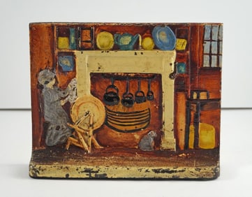 Antique Colonial Fireplace Cast Iron Doorstop