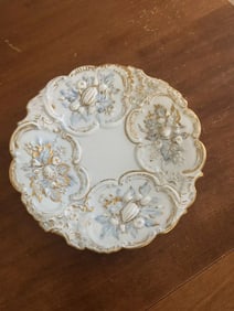 Turquoise Meissen Plate