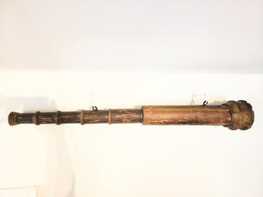WOOD CARVED TELESCOPE TRADE SIGN