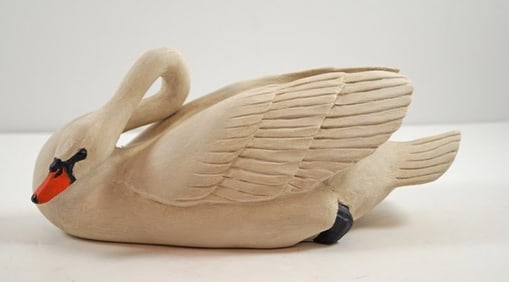 Mute Swan Wood Carving by Robert Moreland