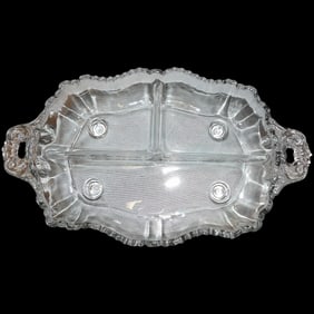 Gadroon Clear Divided Serving Dish by Cambridge
