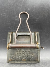 Antique GLOBE PERFORATOR Cast Iron 2 Hole Paper Punch